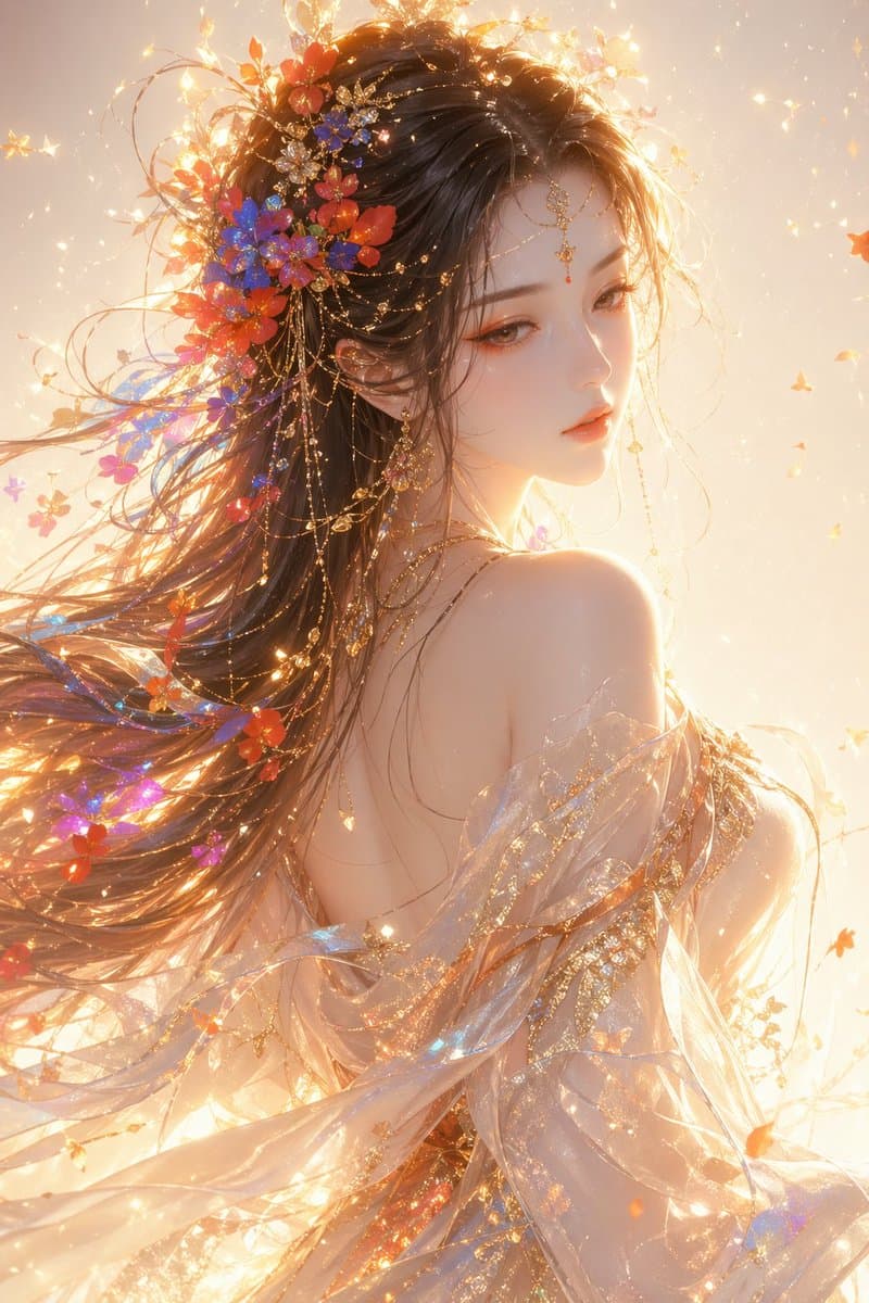 Profile / Avatar - Oriental Fantasy Female Portrait Prompt generated image example