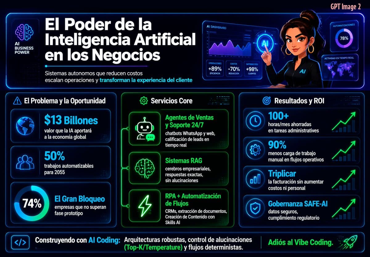 Infographic / Edu Visual - Spanish Neon AI Business Infographic generated image example
