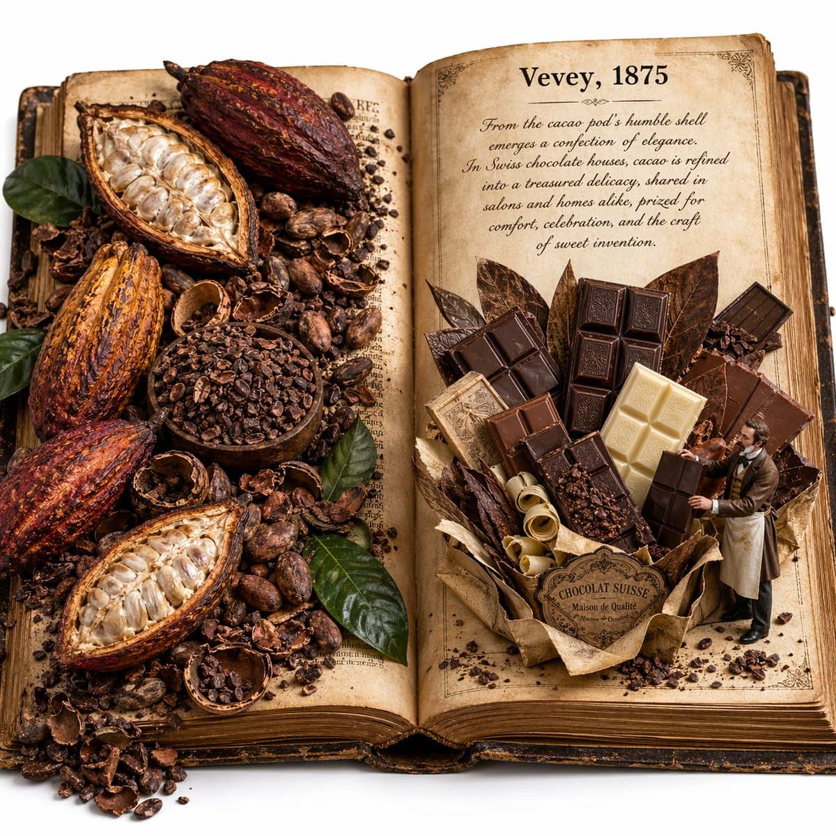 Infographic / Edu Visual - Edible History Pop-Up Chocolate Book generated image example