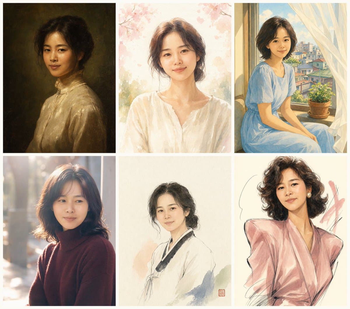 Infographic / Edu Visual - Six Styles of the Same Mother generated image example