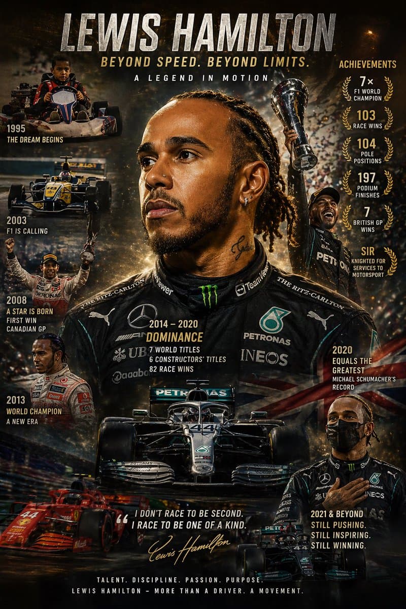 Infographic / Edu Visual - Cinematic Racing Legend Poster generated image example