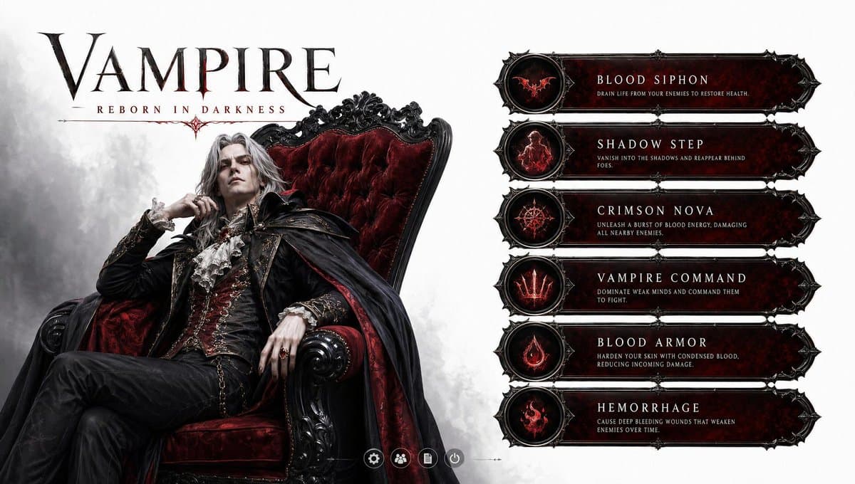 Profile / Avatar - 3D Vampire Gaming Character generated image example
