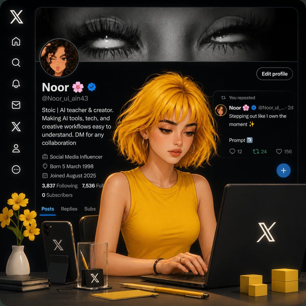 Profile / Avatar - Aesthetic Creator Workspace generated image example