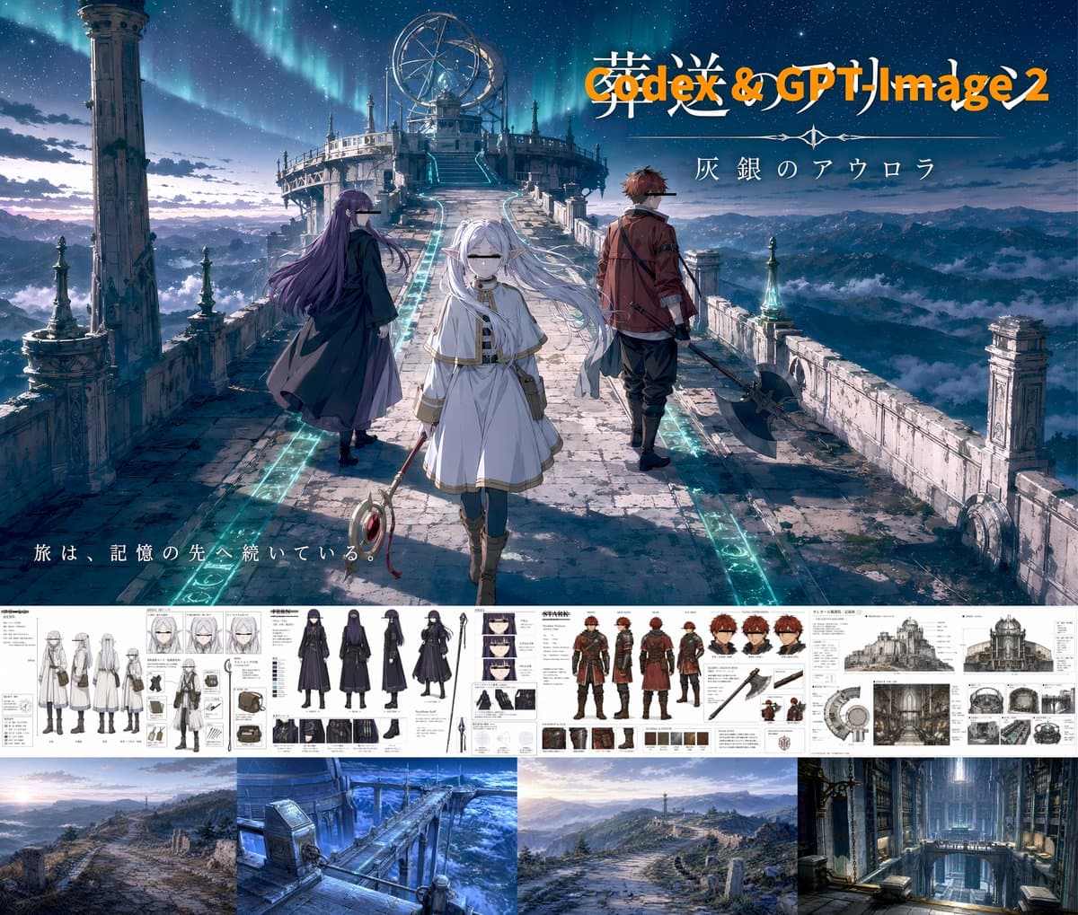 Comic / Storyboard - Anime Fantasy Key Visual Board generated image example