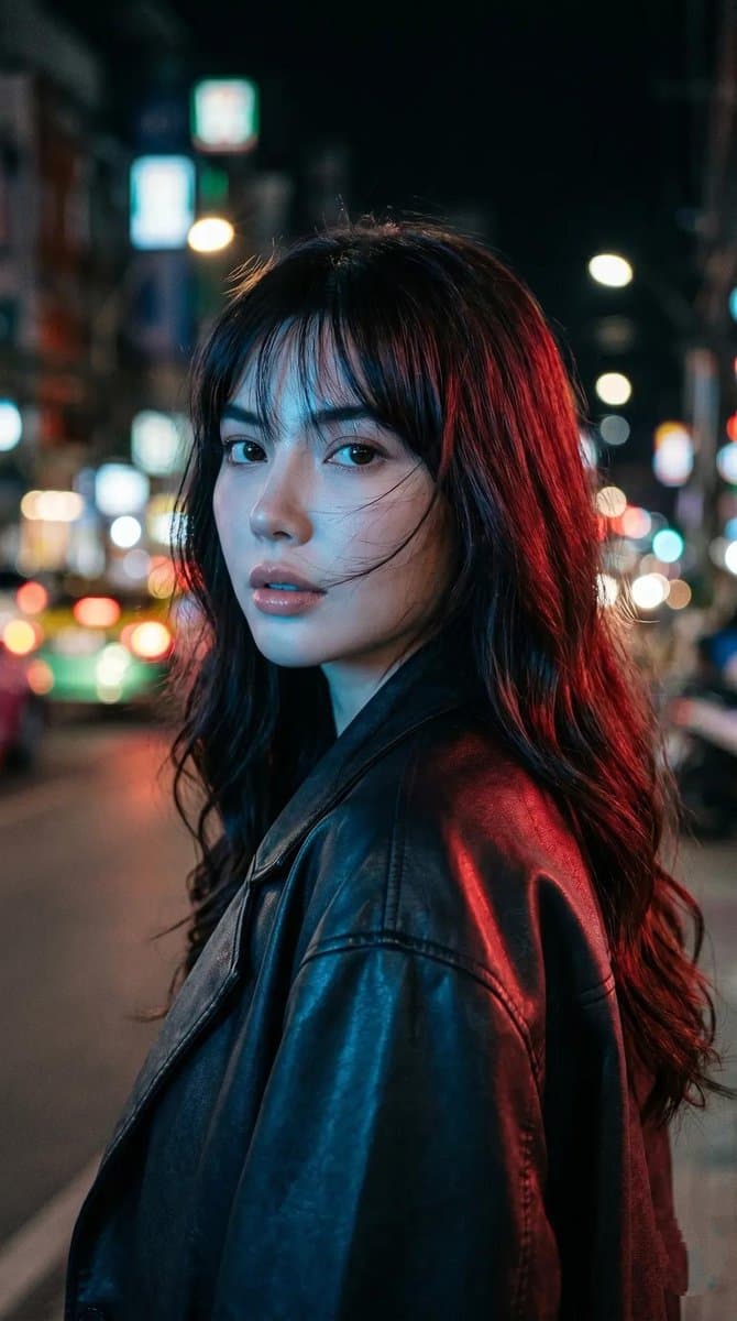 Profile / Avatar - Cyberpunk Neon Portrait generated image example