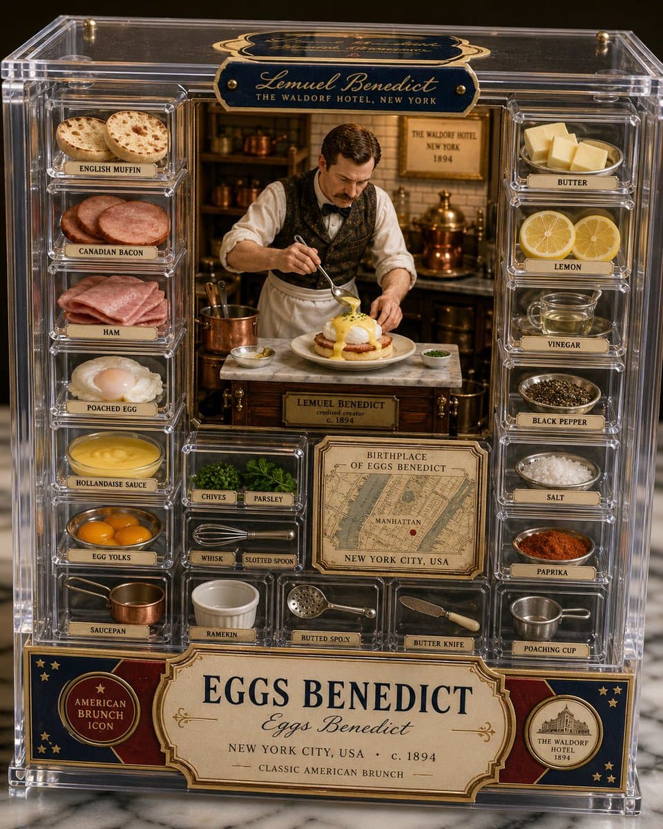Product Marketing - Luxury Eggs Benedict Diorama Box generated image example