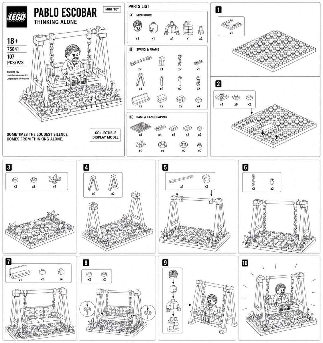 Infographic / Edu Visual - LEGO Mini Set Instruction Poster generated image example
