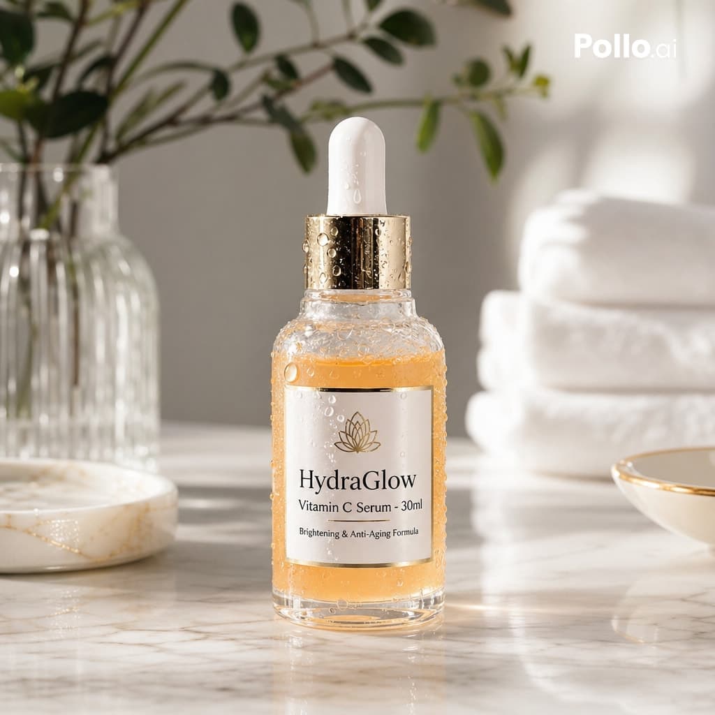 Product Marketing - Luxury Vitamin C Serum Product Shot generated image example