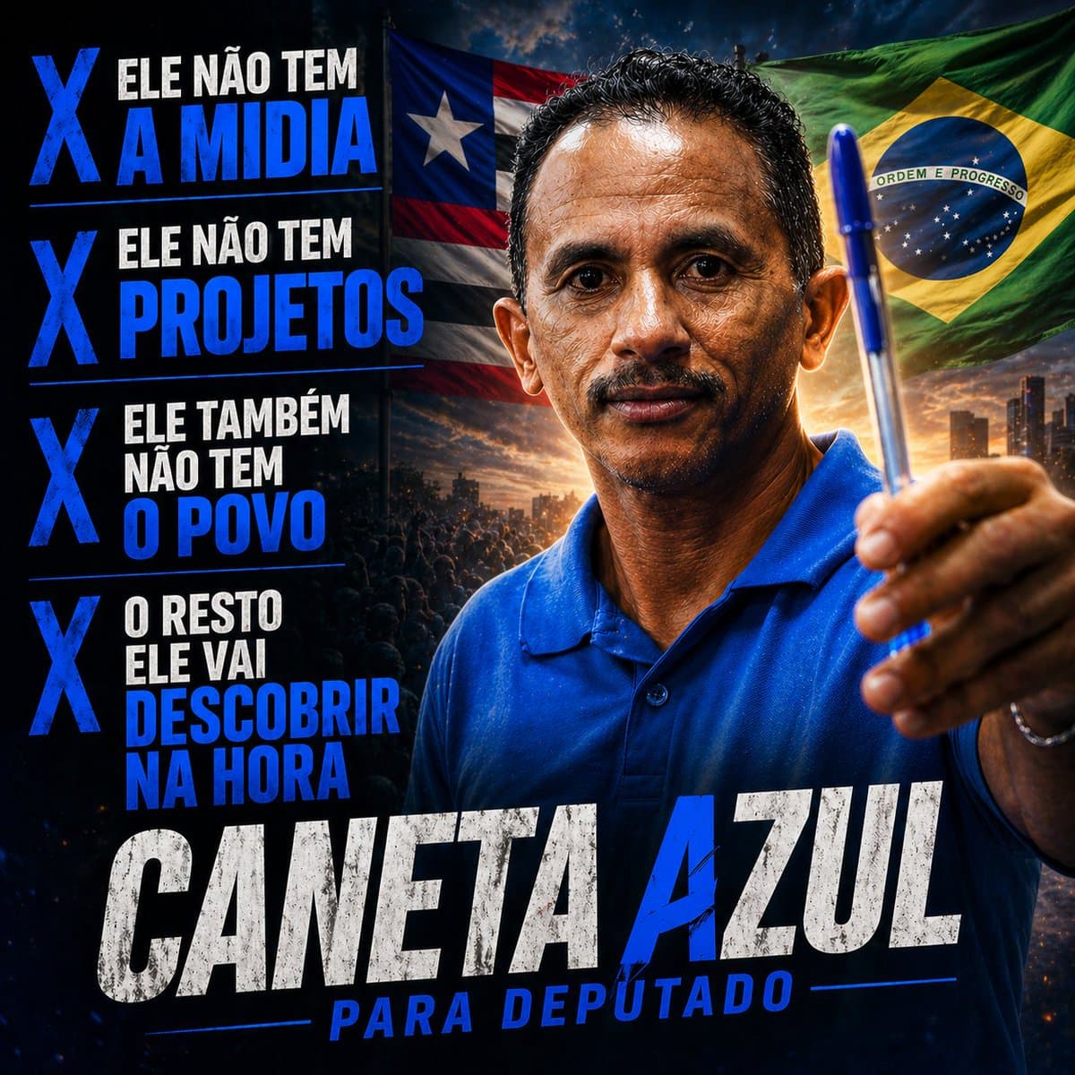 Social Media Post - Blue Pen Campaign Poster generated image example