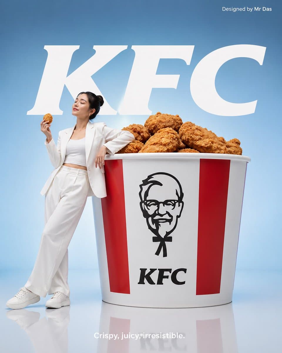 E-commerce Main Image - Minimalist KFC Commercial Advertisement generated image example
