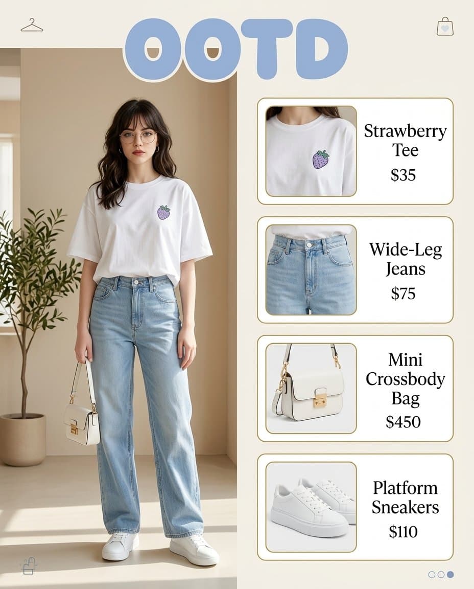E-commerce Main Image - OOTD Fashion Infographic generated image example