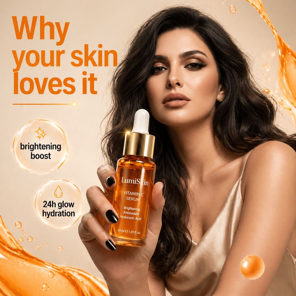 E-commerce Main Image - Luxury Skincare Commercial Photography generated image example