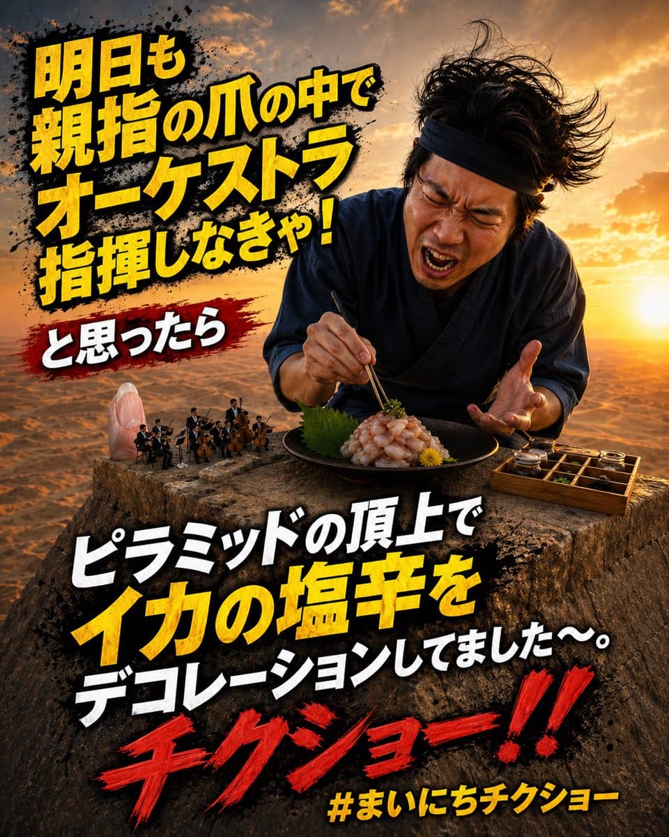 YouTube Thumbnail - Surreal Japanese Meme Thumbnail at Pyramid generated image example