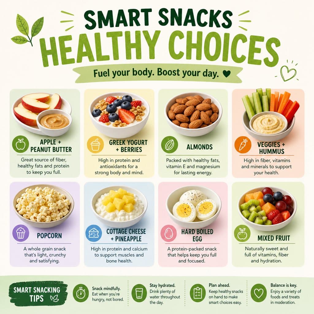Infographic / Edu Visual - Healthy Smart Snacks Infographic generated image example