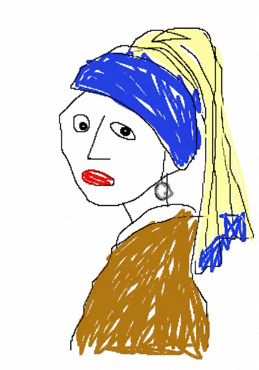 Profile / Avatar - MS Paint Doodle Remake generated image example