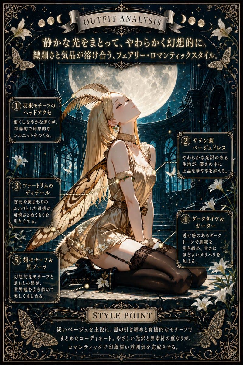 Infographic / Edu Visual - Moonlit Fairy Outfit Analysis Poster generated image example