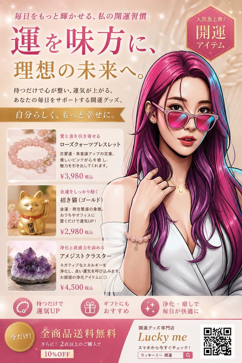 Product Marketing - Japanese Lucky Items Beauty Ad generated image example