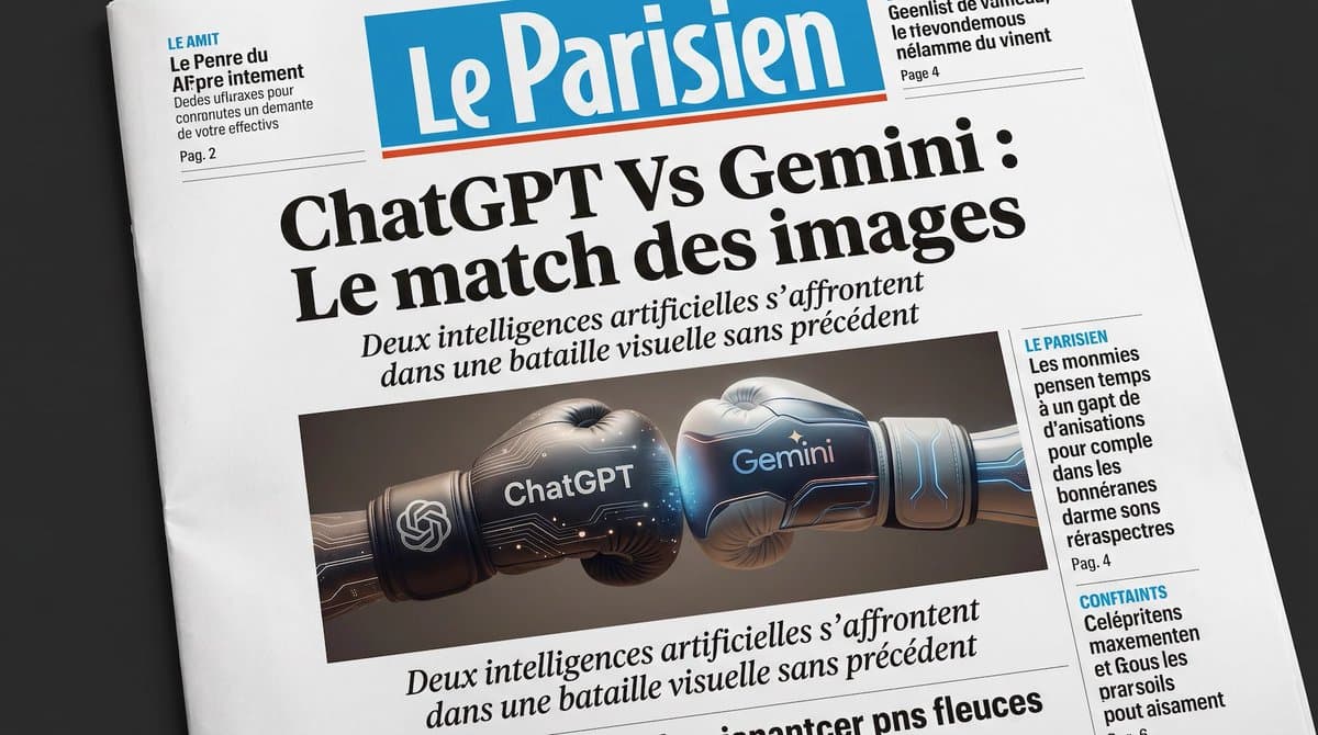 Infographic / Edu Visual - French AI Newspaper Front Page generated image example