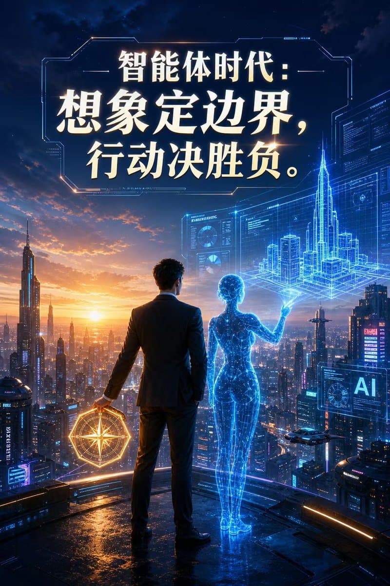 Product Marketing - Futuristic AI Era City Poster generated image example