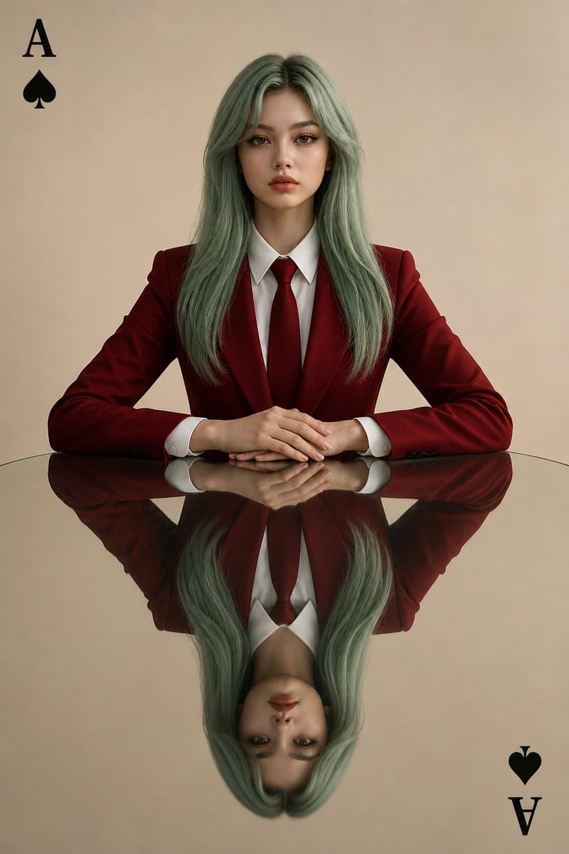 Profile / Avatar - Symmetrical Playing Card Mirror Portrait generated image example