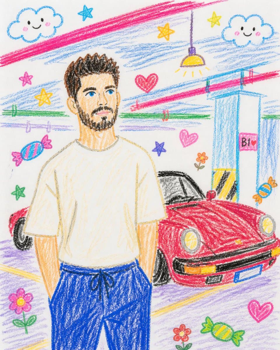 Social Media Post - Childlike Crayon Drawing Re-creation generated image example