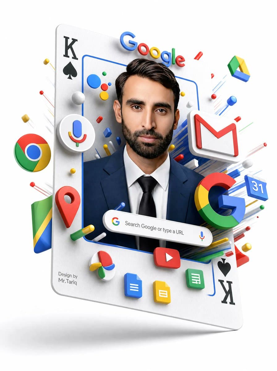 Profile / Avatar - Floating Google Services Portrait Poster generated image example