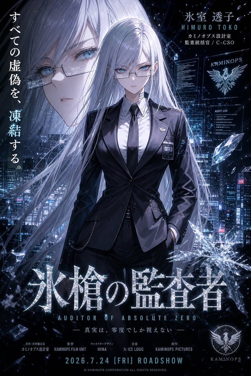 YouTube Thumbnail - Icy Cyberpunk Anime Movie Poster generated image example