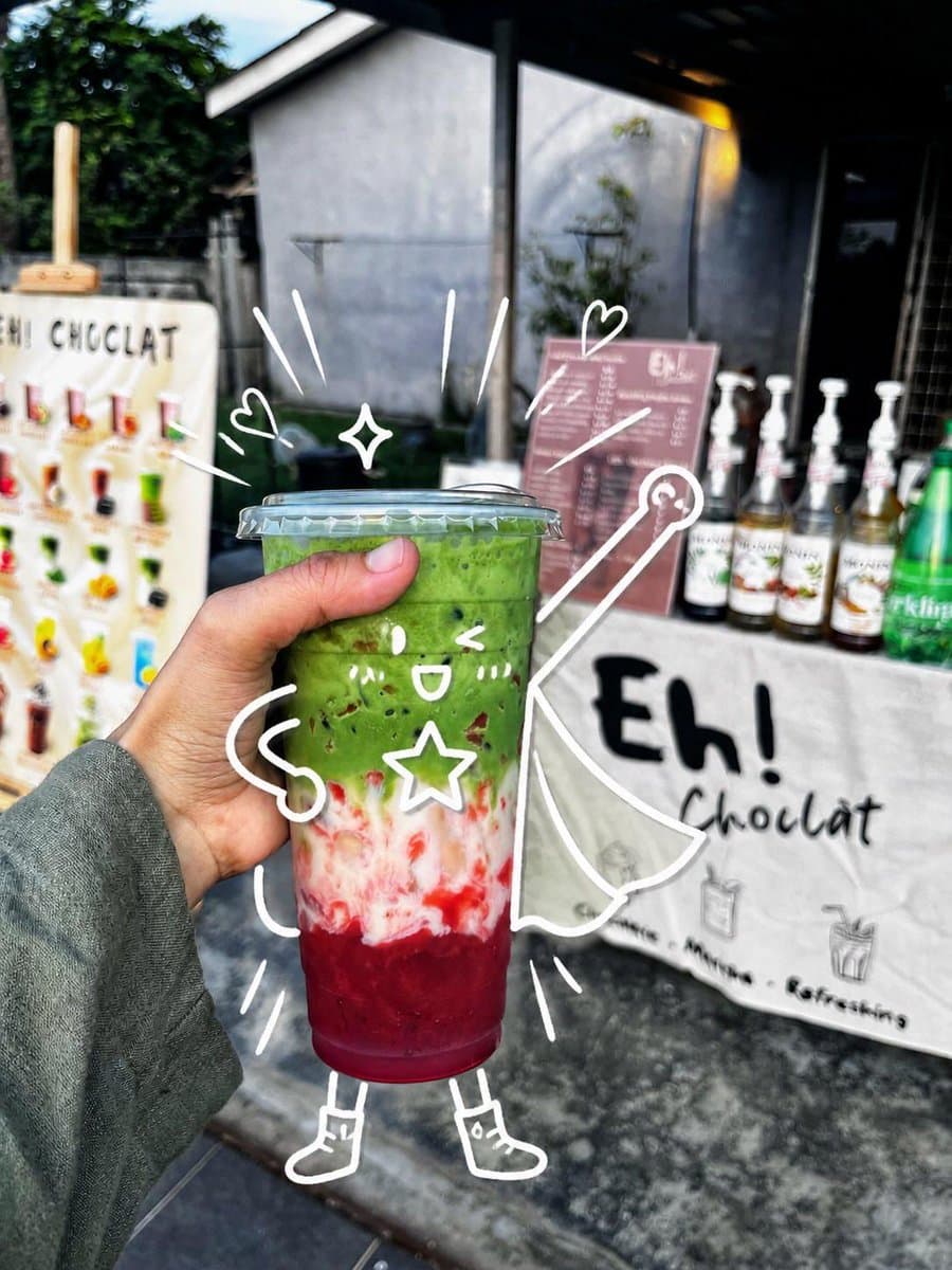 Social Media Post - Cute Superhero Drink Doodle Photo generated image example