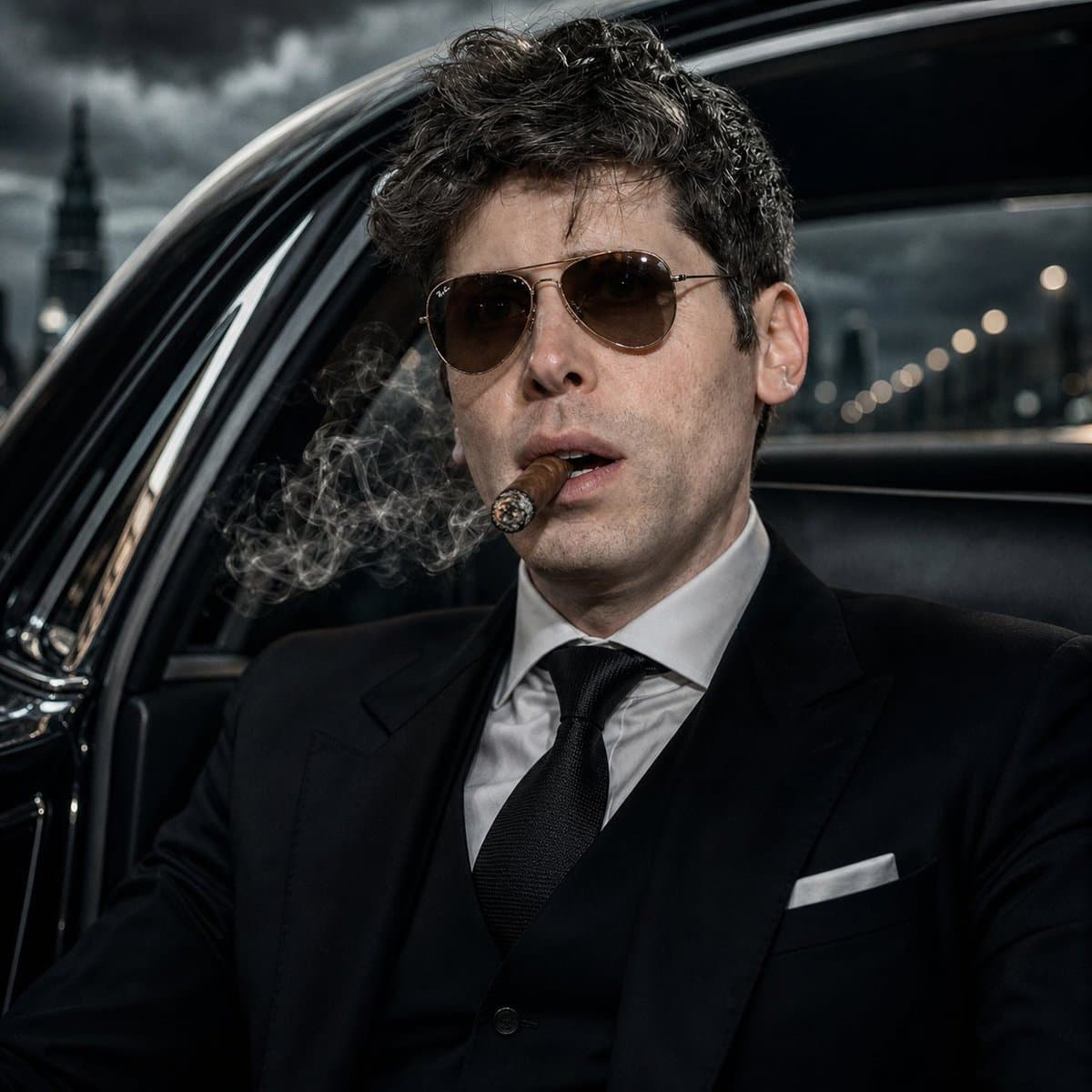 Modern Mafia Boss Portrait generated image example